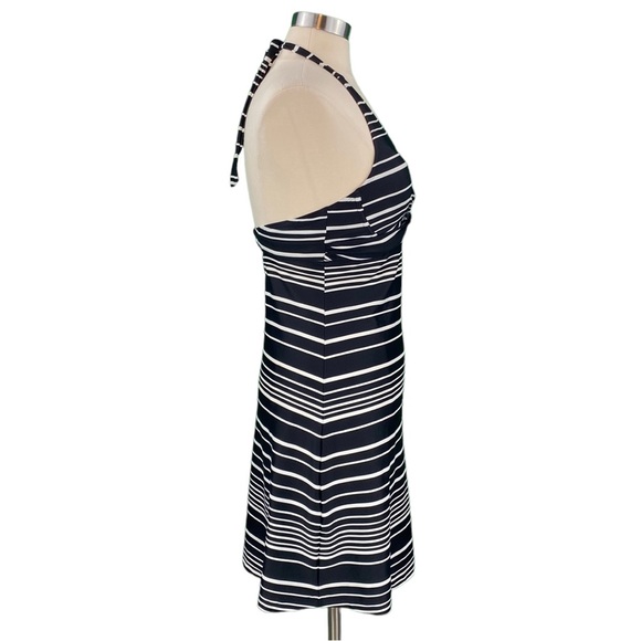 Athleta Encinitas Tara Black Striped Halter Swim Dress - Picture 5 of 16